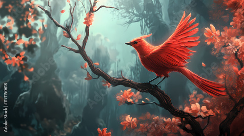 Cinnabar envoy. Cinnabar. Illustration