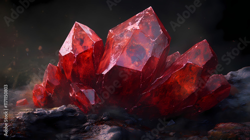 Cinnabar exemplar. Cinnabar. Illustration