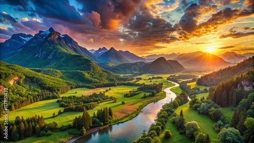 Stunning Mountain Landscape Subscribe End Screen Background -  Perfect for YouTube & Social Media