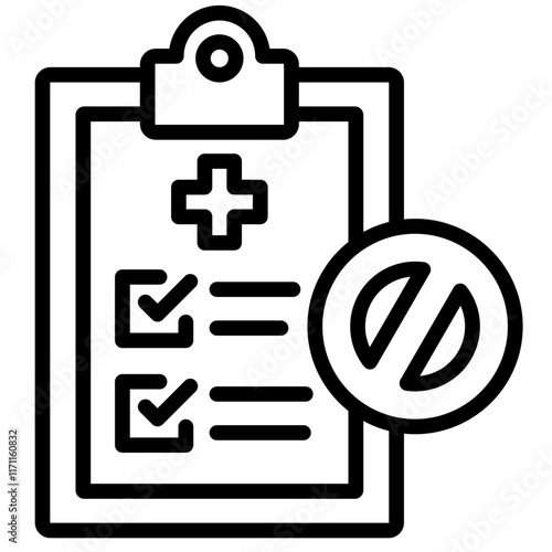 No Medical Insurance Icon