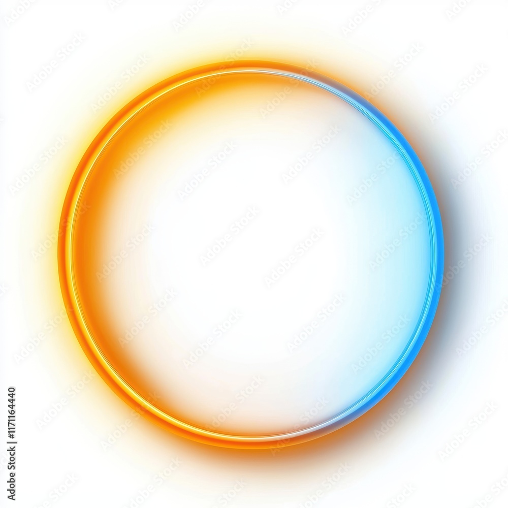 Colorful Gradient Circle with Smooth Transitions of Blue and Orange Hues Colorful Gradient Circle with Smooth Transitions of Blue and Orange Hues