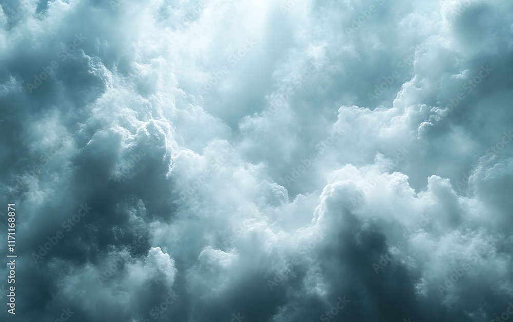 Obraz premium Dramatic, dark, stormy cloudscape.