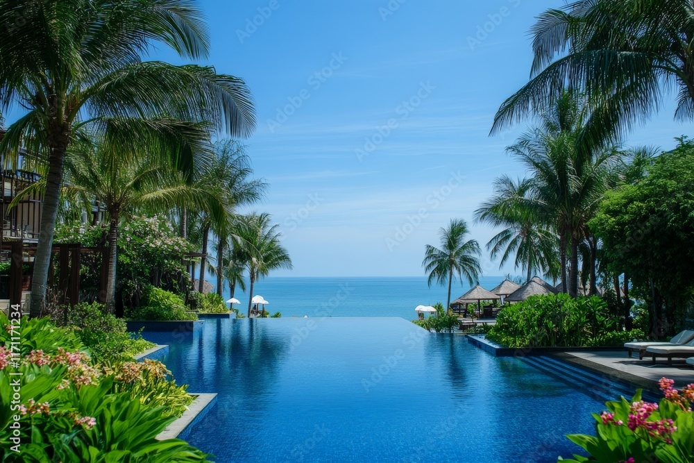 Fototapeta premium landscape of tropical resort