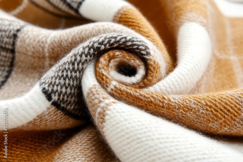A khaki fabric with subtle plaid patterns, blending sophistication with neutrality