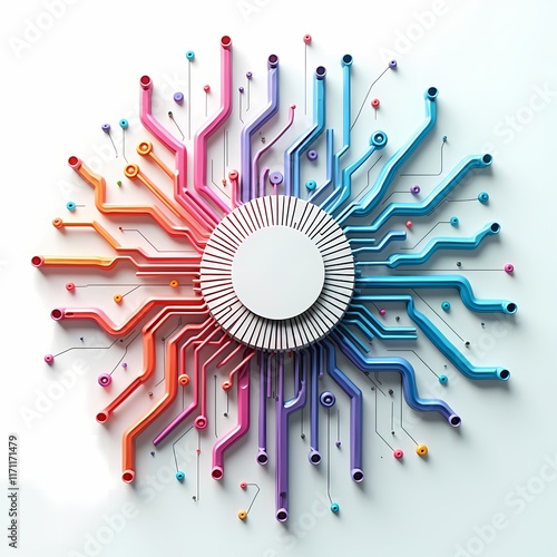 radiant connectivity abstract tech design