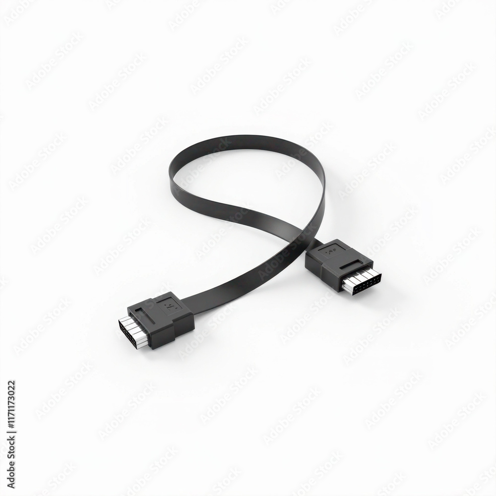 SATA Cable : A Serial Advanced Technology Attachment (SATA) cable for better case routing SATA Cable : A Serial Advanced Technology Attachment (SATA) cable for better case routing