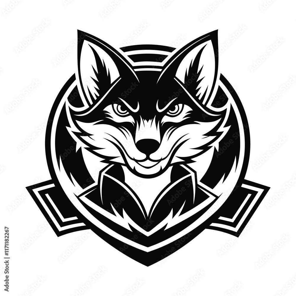 Fototapeta premium A mascot logo of a smart fox design