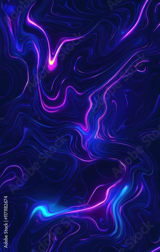 Vibrant Neon Fluid Marble Texture Background for Abstract Design