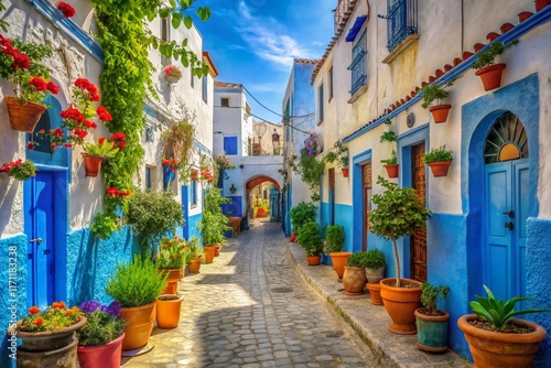 Tetouan, Morocco:  Stunning White City Architecture with High Depth of Field