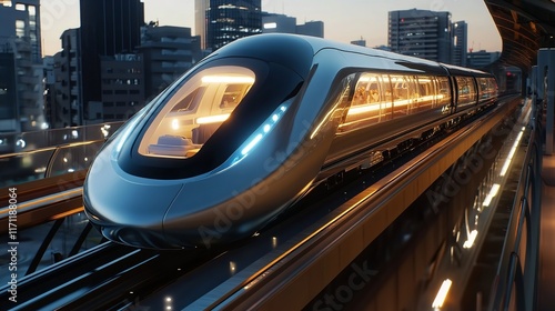 Wallpaper Mural High-Speed Bullet Train Zooming Through Modern Urban Cityscape

 Torontodigital.ca