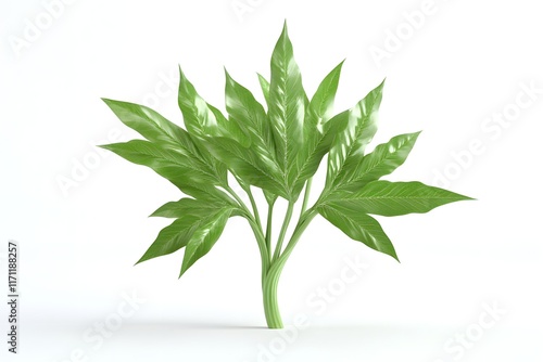 Wallpaper Mural Lush Green Plant Leaves Grow Beautifully Torontodigital.ca