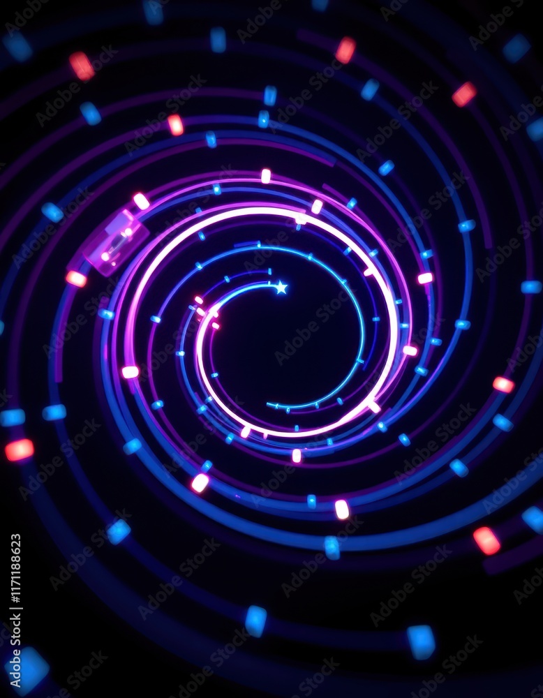 Obraz premium a circular design with many colored lights