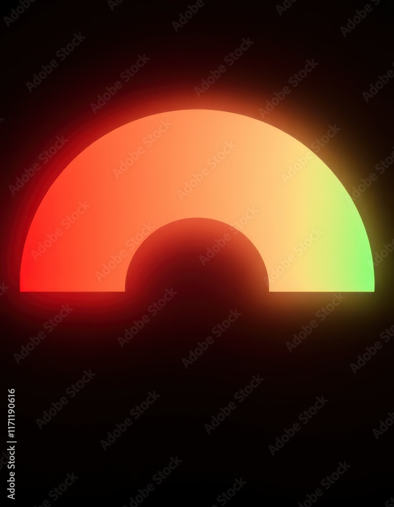 Obraz premium a black background with a red and yellow light