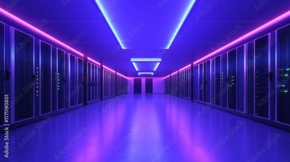 Fototapeta premium Minimalist Security Corridor with High Contrast Lighting