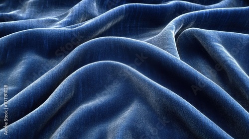 Soft velvet fabric folds elegantly.