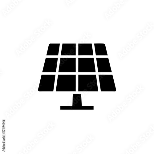 solar panel icon isolated on transparent background