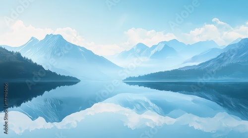 Wallpaper Mural Serene Mountain Lake Reflection Peaceful Landscape Torontodigital.ca