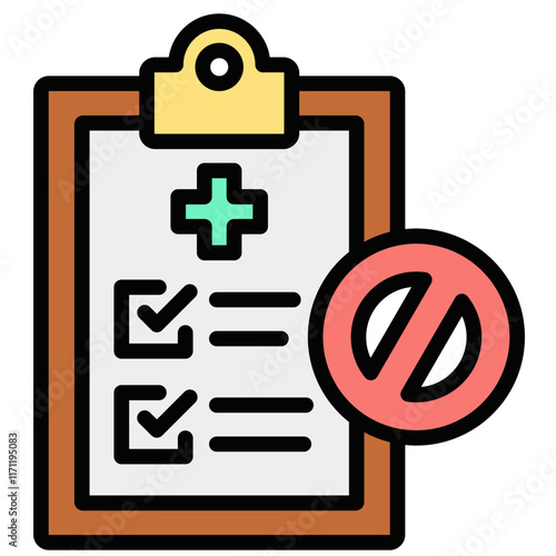 No Medical Insurance Icon