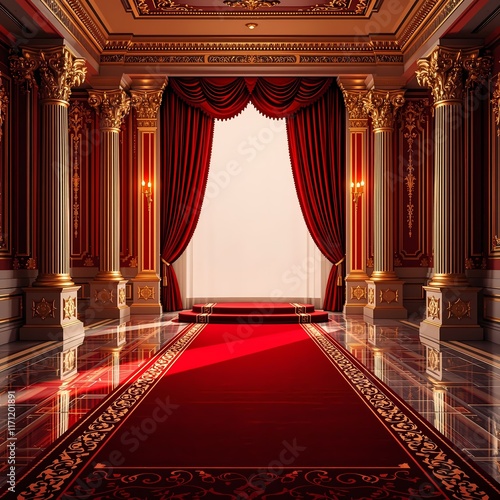 Obraz na płótnie luxurious grand hallway elegant decor w salonie