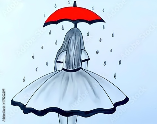 girl with umbrella