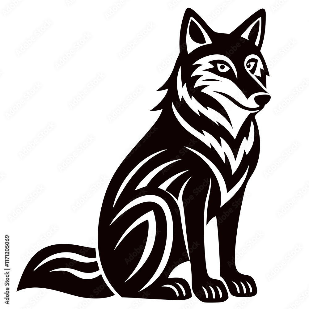 Fototapeta premium illustration of a cat