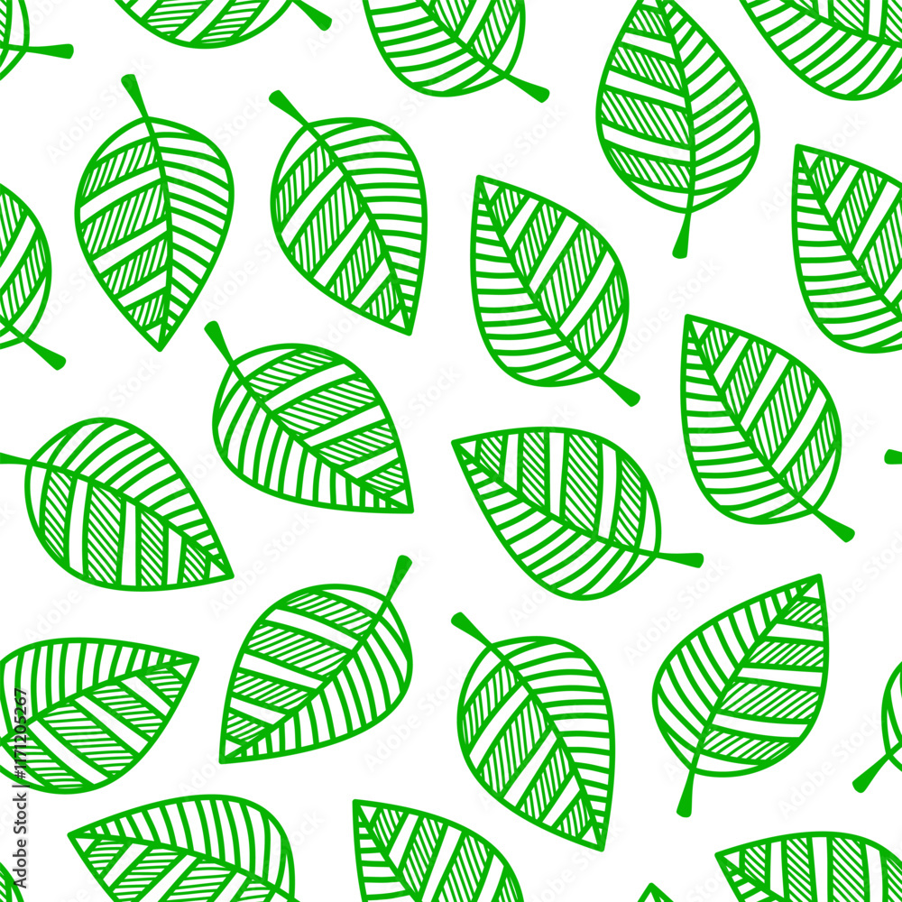 Fototapeta premium leaves seamless pattern background. tea leaf pattern. leaves pattern background. seamless patterns with leaves background
