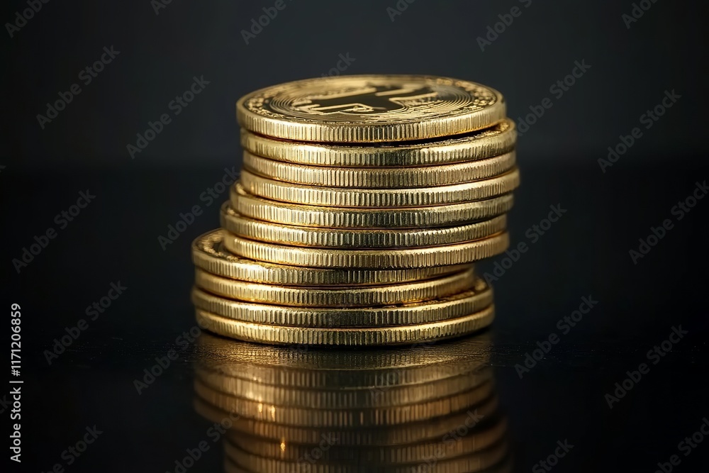 Stack of money coin Business and financial concept. Stack of money coin Business and financial concept.