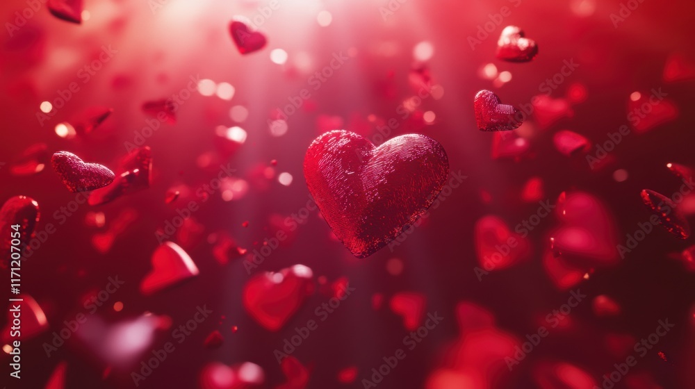 Valentine’s Day greeting card background template with heart shape Valentine’s Day greeting card background template with heart shape