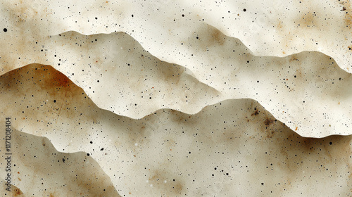 Textured paper background with abstract waves and speckles, showcasing earthy tones and natural feel. Ideal for eco friendly designs and artistic projects photo