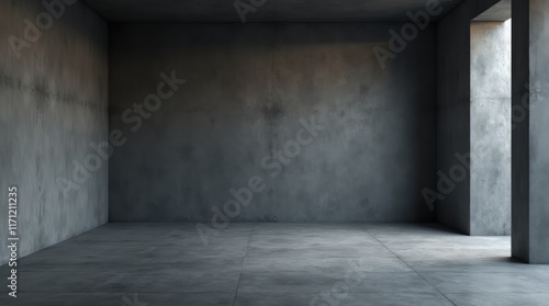 Empty room with concrete walls.