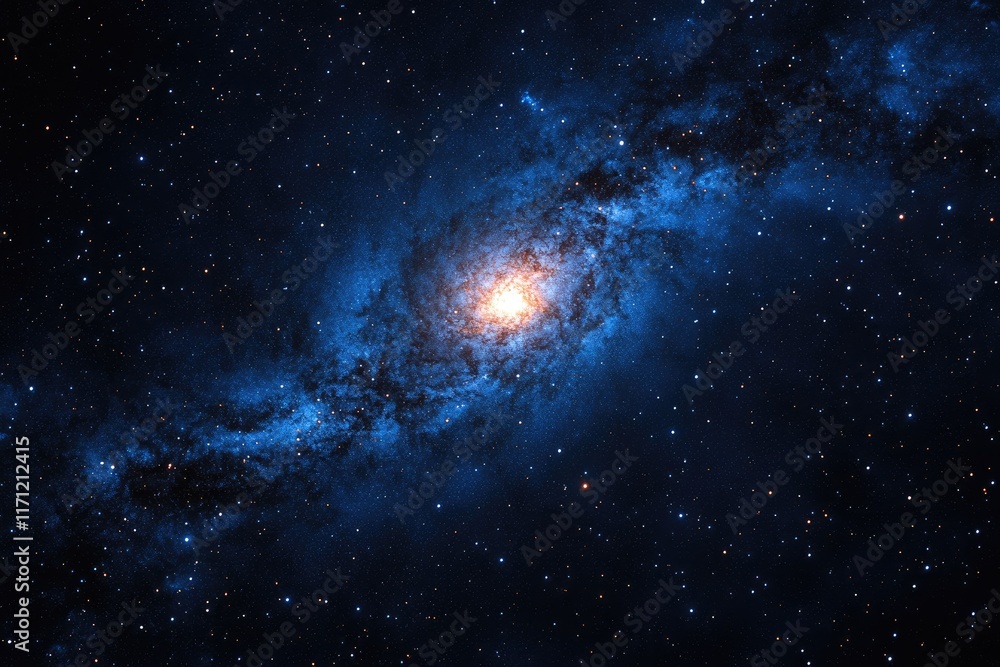 Fototapeta premium Stunning view of a spiral galaxy in deep space