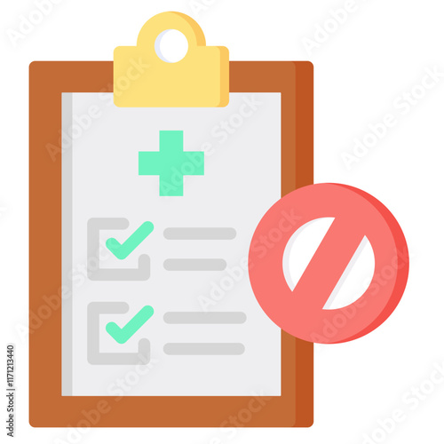 No Medical Insurance Icon