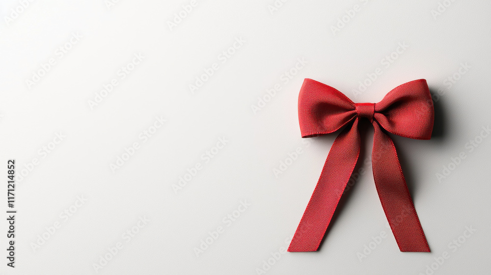 minimalist 3D illustration of red satin ribbon and bow, perfect for gift wrapping or decoration. elegant design adds touch of sophistication to any occasion minimalist 3D illustration of red satin ribbon and bow, perfect for gift wrapping or decoration. elegant design adds touch of sophistication to any occasion