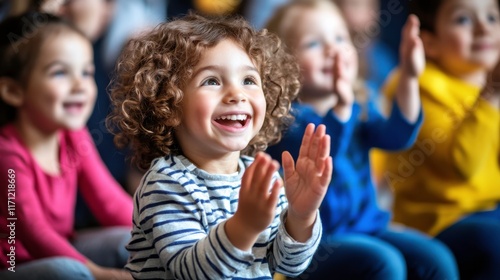 Joyful Children Enjoying a Theater Performance