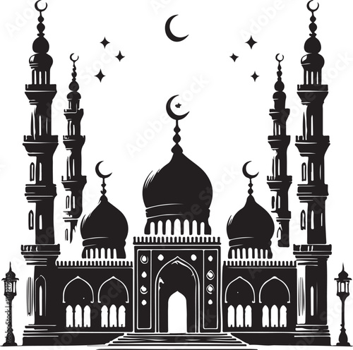 mosque vector illustration
