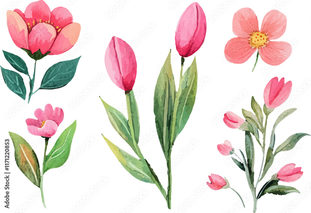 Obraz premium bouquet of pink tulips