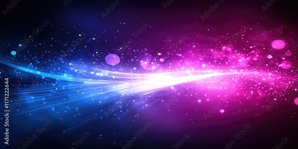 Fototapeta premium Abstract cosmic light wave with vibrant colors