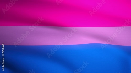 Bisexual Pride Flag Design with Waving Texture for LGBTQ+ Support and Awareness