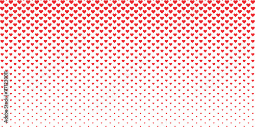 Red heart halftone background illustration