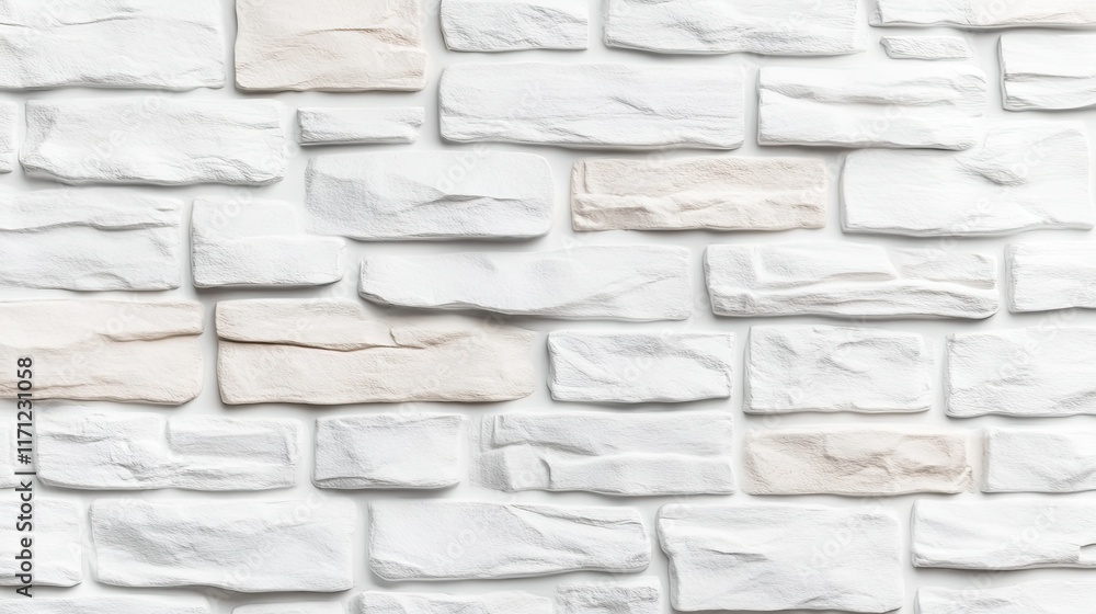 Fototapeta premium Displaying a smooth white brick wall texture suitable for various design projects and creative backdrops