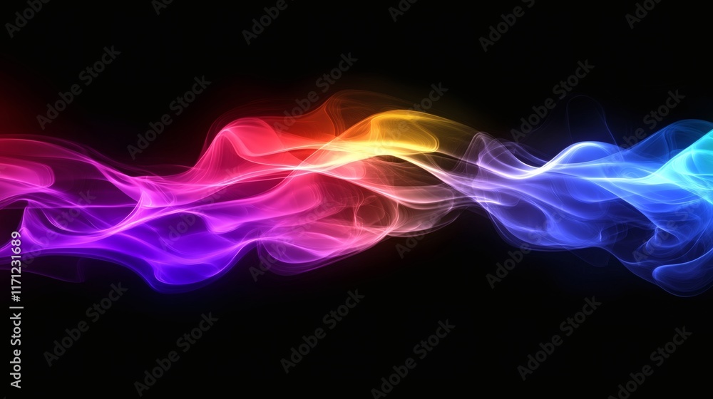 Obraz premium Abstract smoke texture on black background