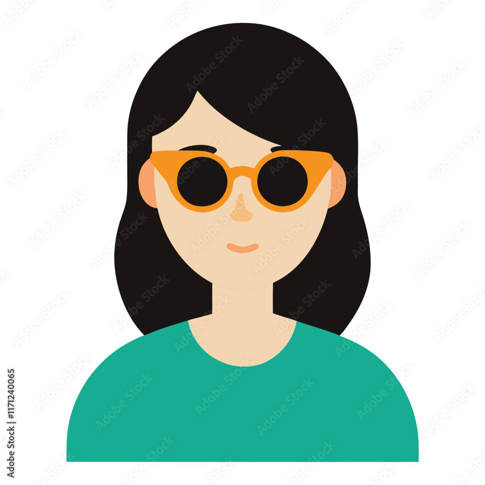 girl wearing sunglasses of vector silhouette girl wearing sunglasses of vector silhouette