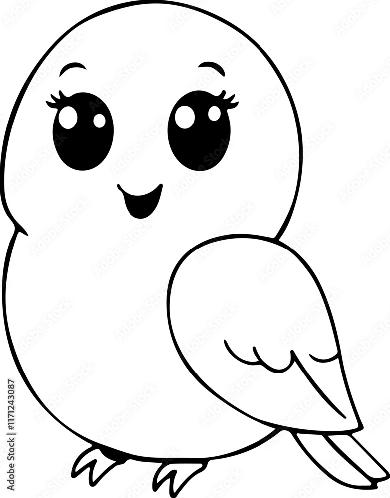 a cute bird line art a cute bird line art