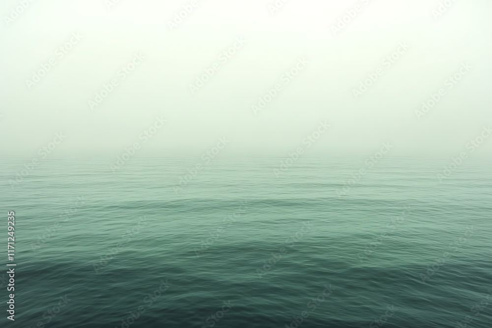 Fototapeta premium Calm sea in thick fog.