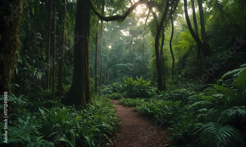 Overgrown Green Jungle - Dense and Lush Vegetation