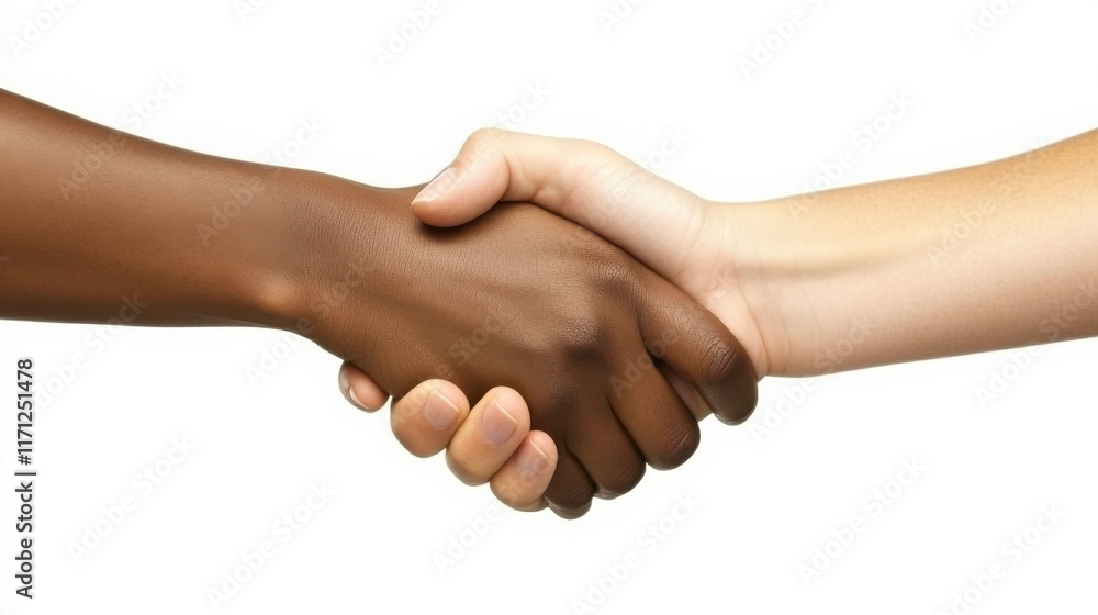 Two People Shaking Hands on Neutral Background Two People Shaking Hands on Neutral Background