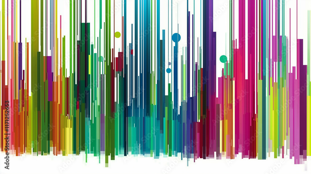 Vertical multi-colored lines background with white background Vertical multi-colored lines background with white background