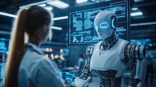 Human and Robot Interaction in a Futuristic Environment