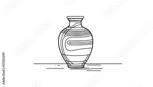 bottle of vodka line art 