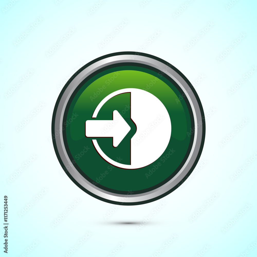 User profile login icon design illustration. Access authentication icon. Green Color Round Button Design User profile login icon design illustration. Access authentication icon. Green Color Round Button Design